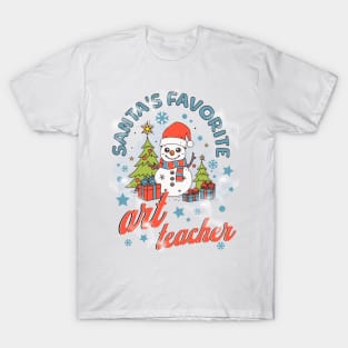Santa's Favorite Art Teacher T-Shirt